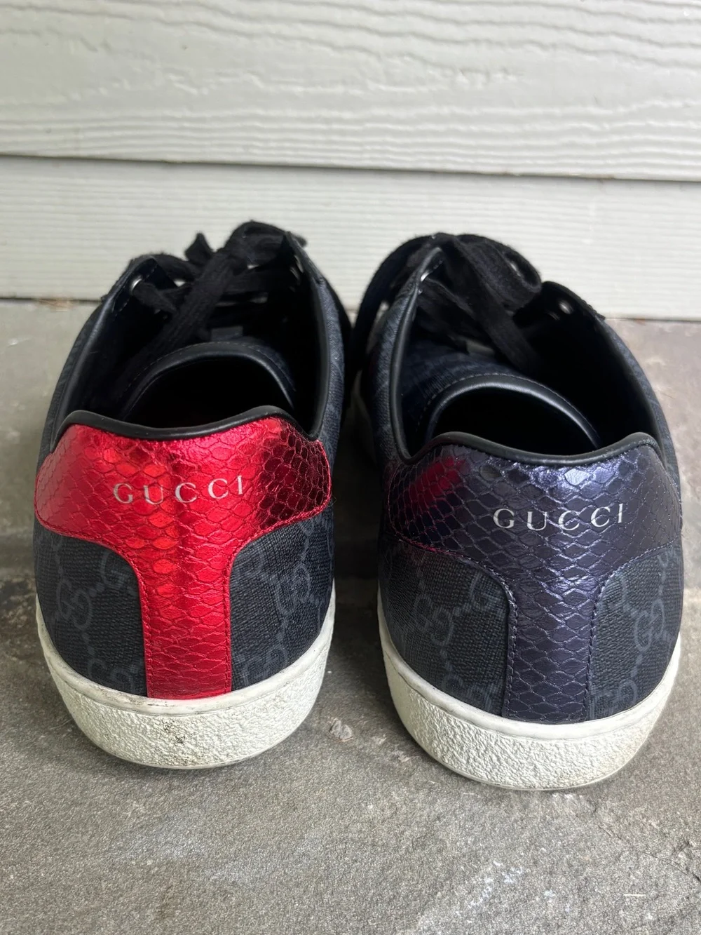 Gucci Ace GG Supreme Black Runway Sneakers🔥